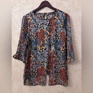 Sara Michelle Colorful Paisley Blouse